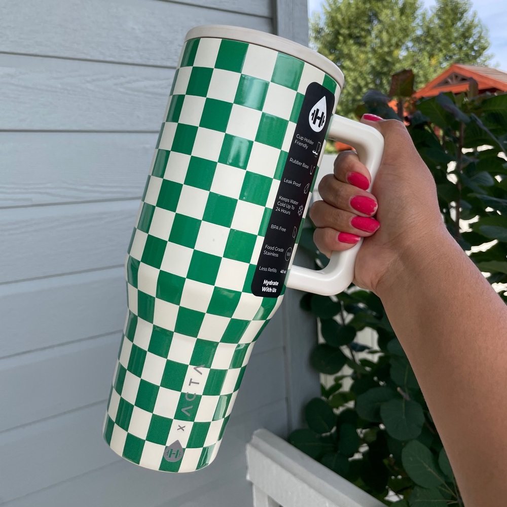 Hydrojug x ACTA Green Checker Traveler Tumbler 40oz